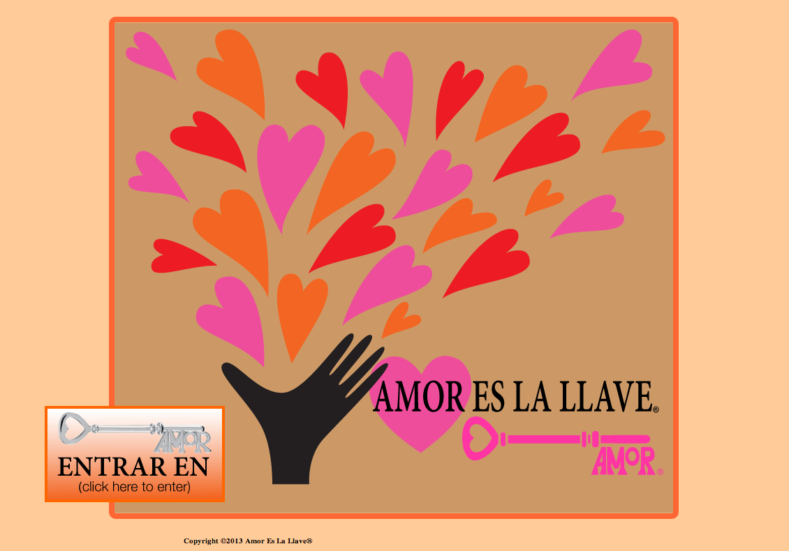 splash page for Amor Es La LLave® jewelry