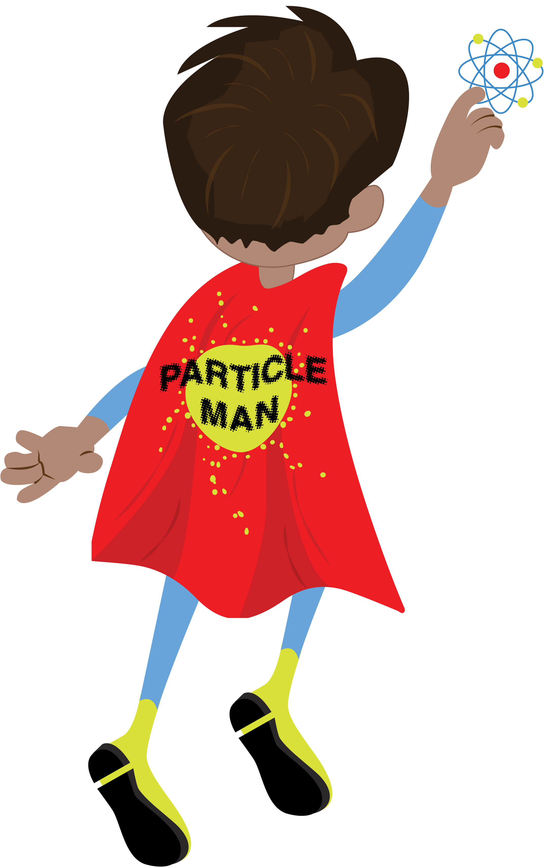 Drawing of Particle Man super hero
